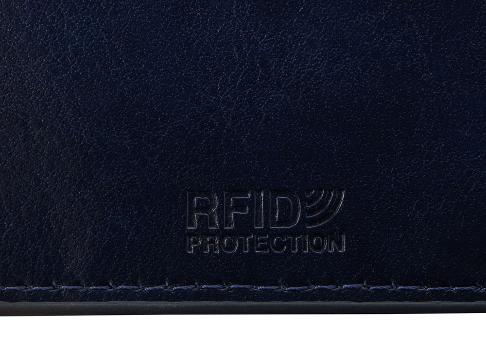 Картхолдер для 6 пластиковых карт с RFID-защитой Fabrizio, синий-6