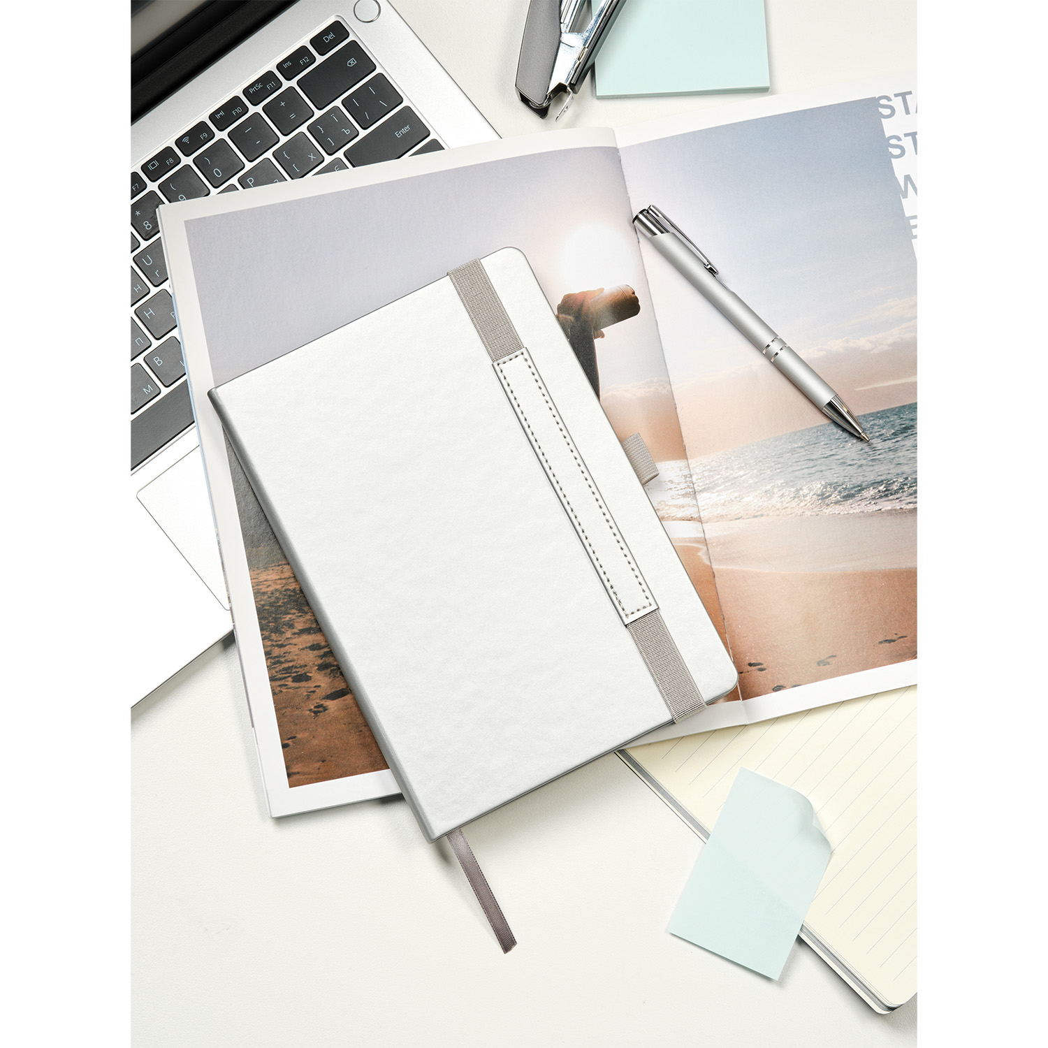 Ежедневник Альфа (Alpha) недатированный, серебро/серый-14