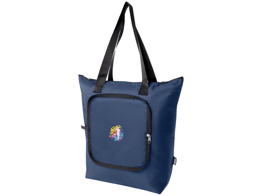 EcoFold Складная сумка-холодильник из RPET 15 л - Темно - синий-4