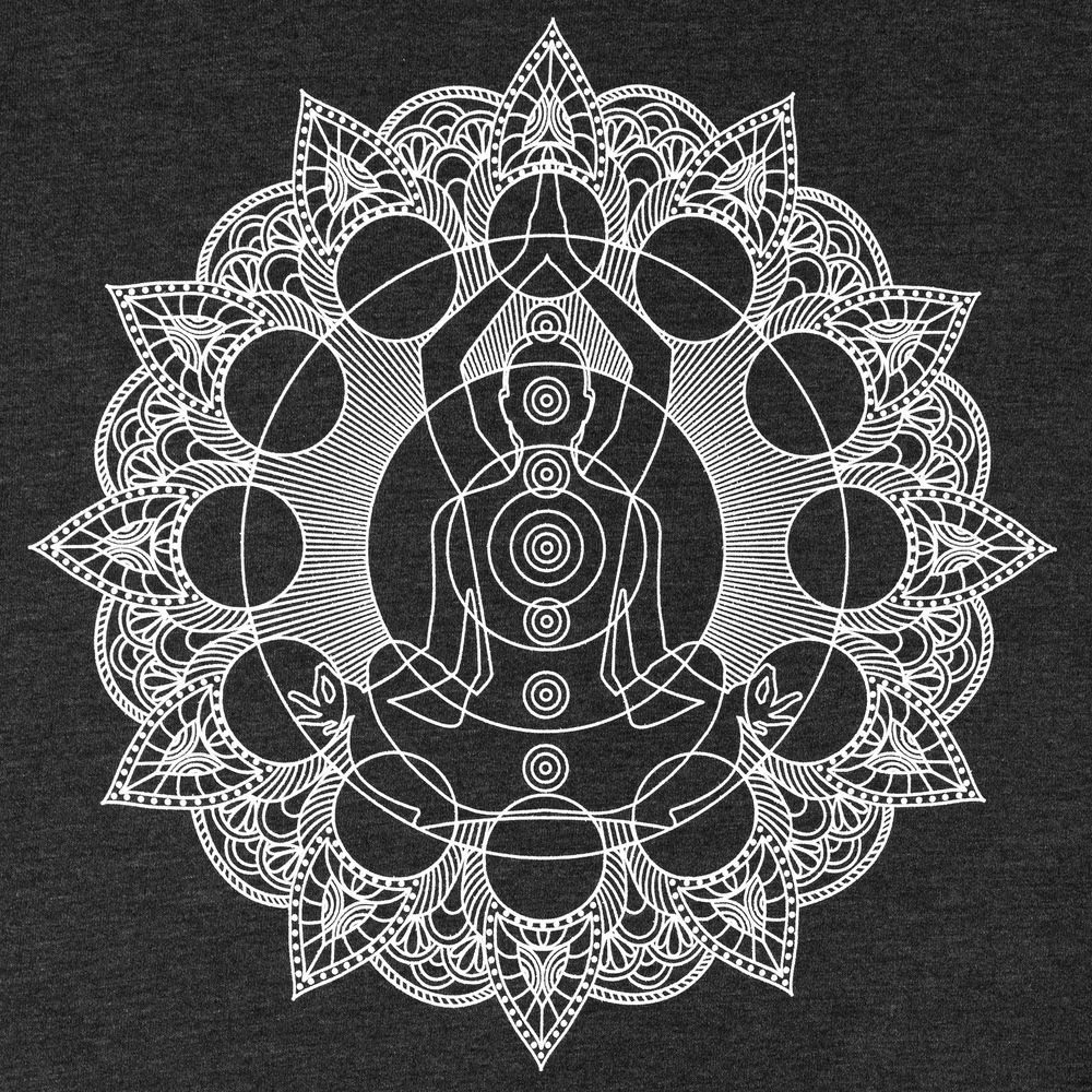 Футболка женская Chakraday, черный меланж-2