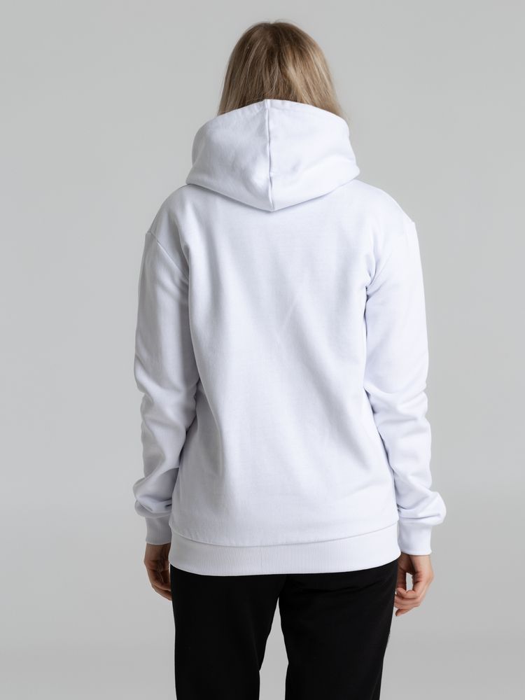 Толстовка на молнии с капюшоном Unit Siverga Heavy, белая-7