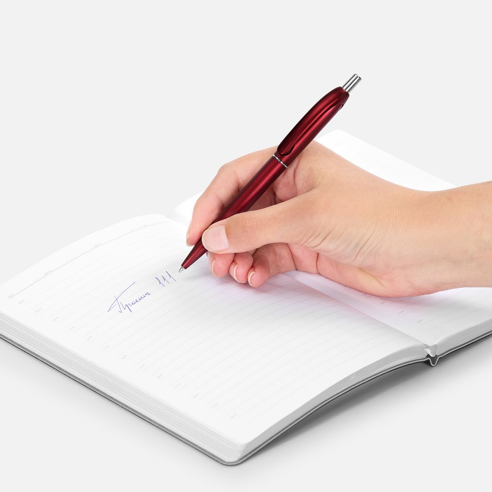 Ручка шариковая Bright Spark, красный металлик-2