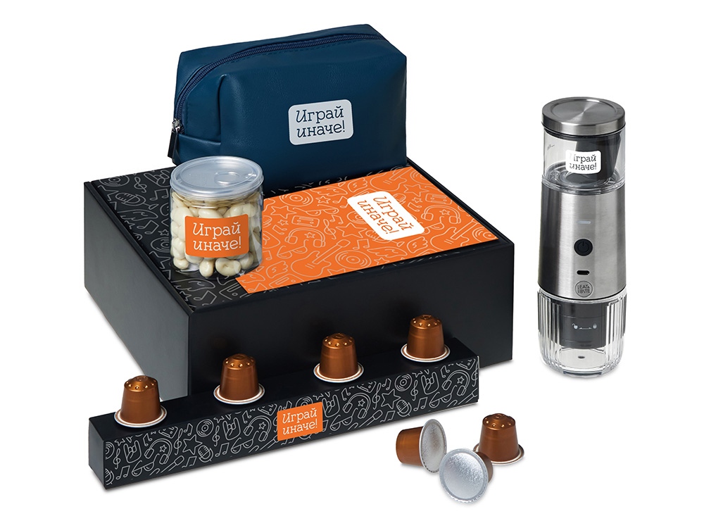 Подарочный набор Re:y. Boost с кофемашиной, капсулами и косметичкой-0