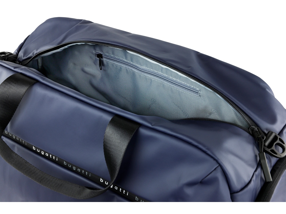 Сумка спортивная BUGATTI Blanc, синяя, тарпаулин/полиэстер, 52х26х27,5 см-3