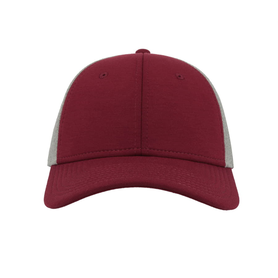 Бейсболка "Contest", 6 клиньев, пластиковая застёжка, красный, серый-3