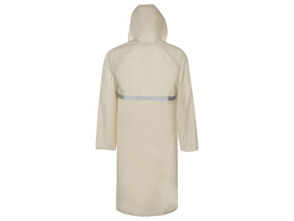 Длинный дождевик Lanai  из полиэстера со светоотражающей тесьмой, молочный-3