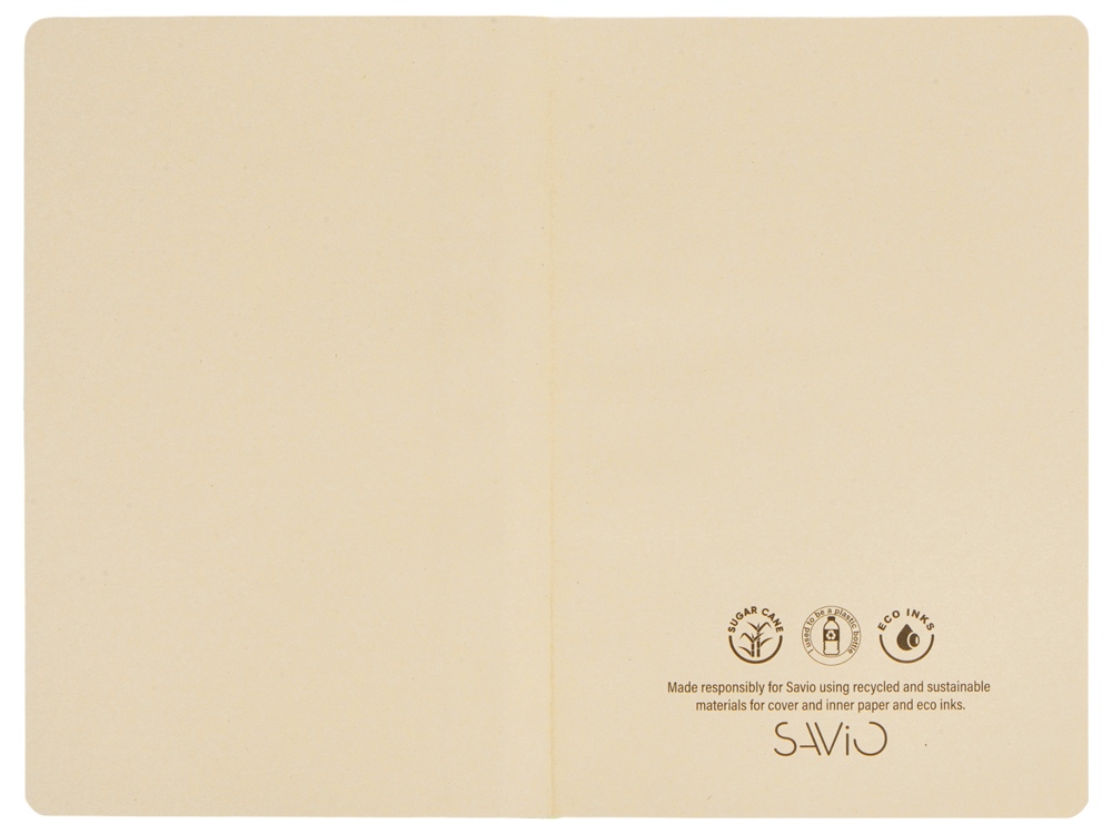 Блокнот А5 из переработанного тростника и RPET Adiantum, 80 листов, гибкая обложка, красный-3