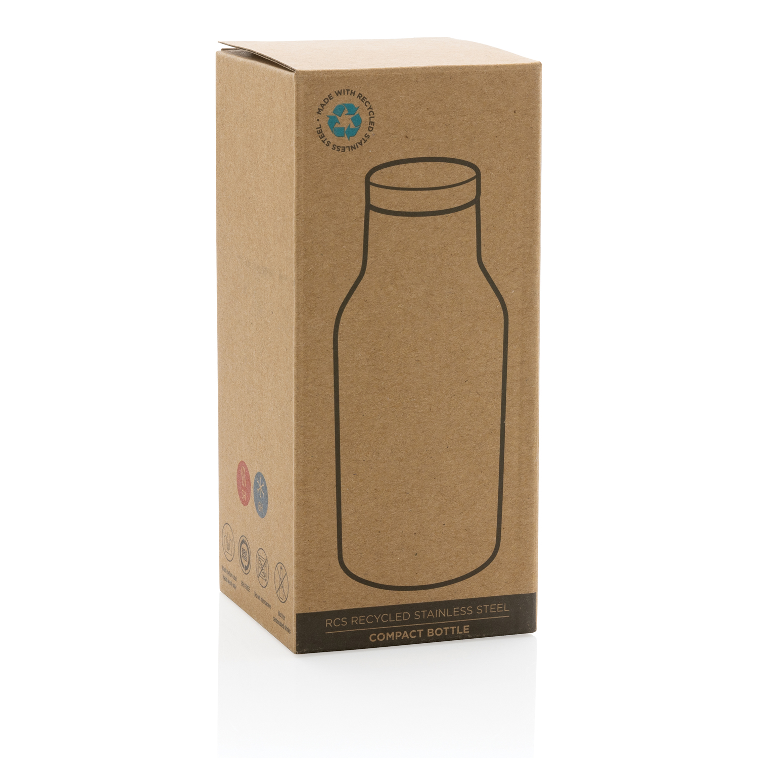 Вакуумная бутылка из переработанной нержавеющей стали (стандарт RCS), 300 мл-12