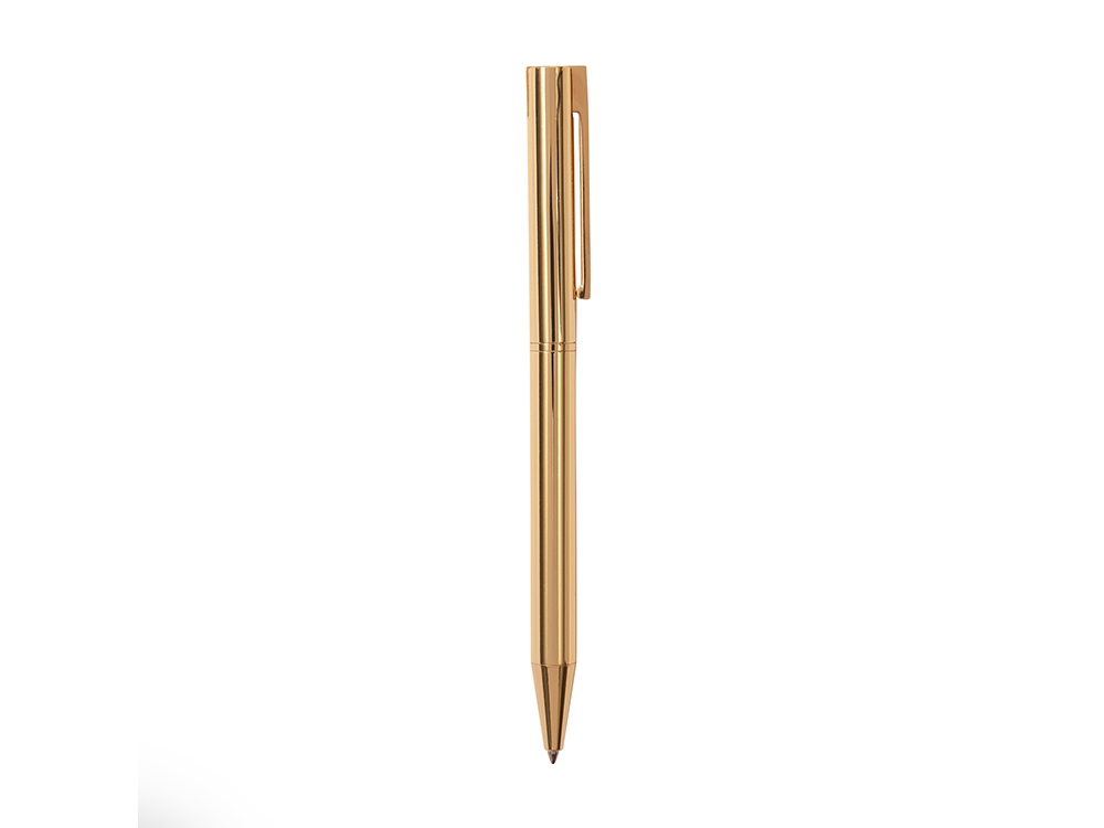 Ручка металлическая шариковая Bergamo, золотистый-3