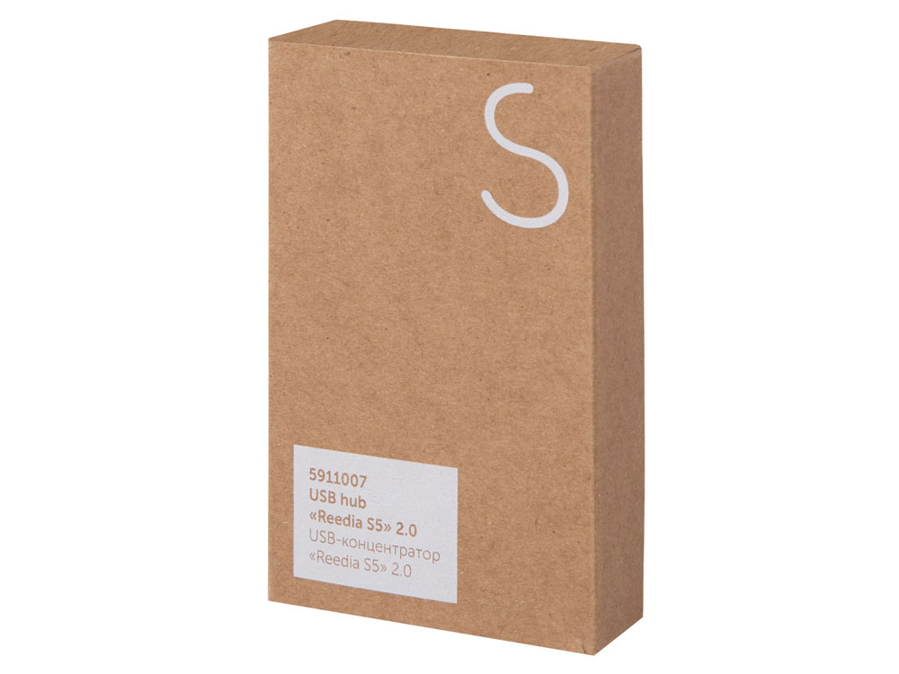 USB хаб с подсветкой лого Reedia S5, 3*USB, 1*Type C, бамбук, черный-9