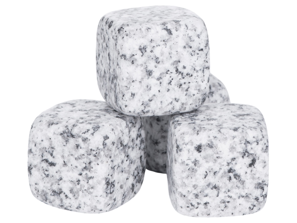 Камни для виски Gentleman в бархатном мешочке, 4 шт, серый-1