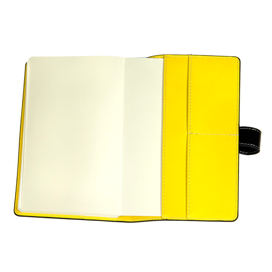 Ежедневник-портфолио недатированный HOLDER,  формат А5, черный, желтый-5