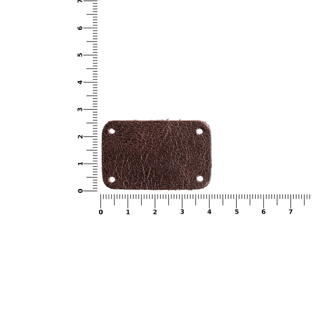 Лейбл кожаный Beta, S, коричневый-3