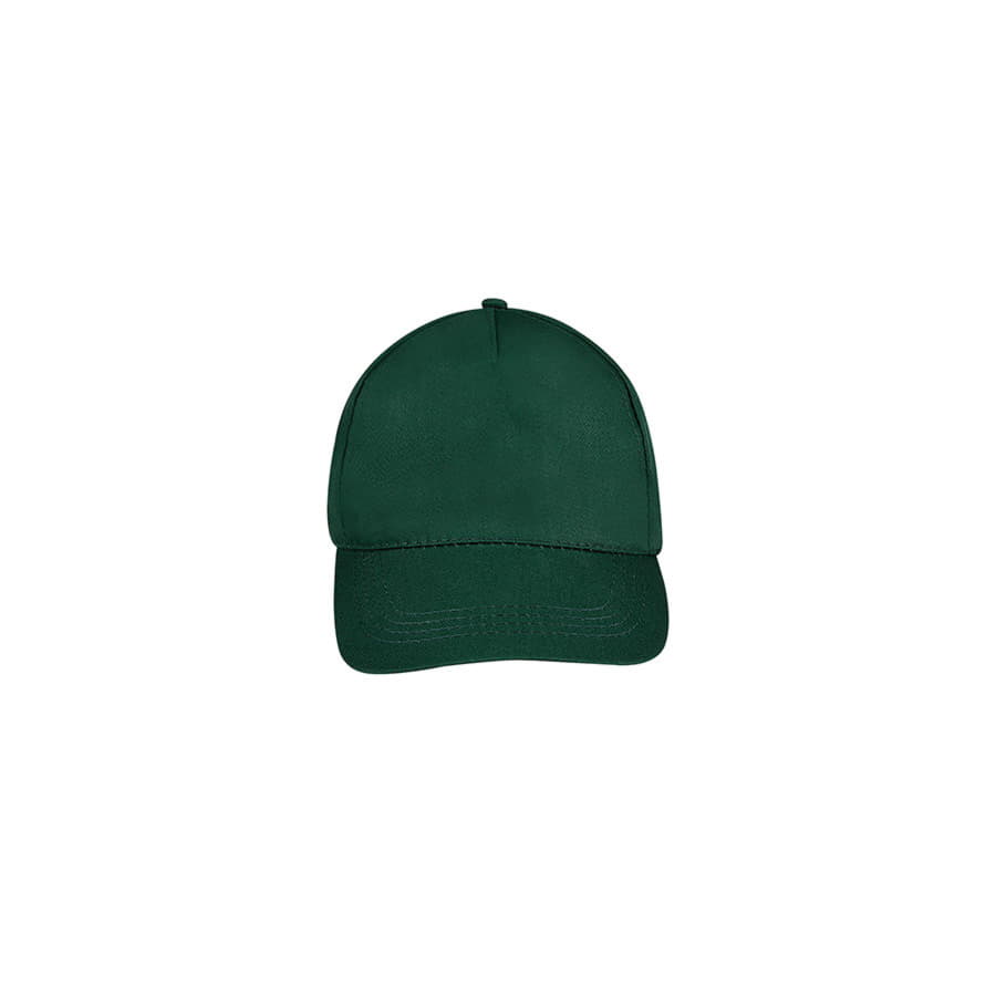 Бейсболка BUZZ, 5 клиньев, застежка на липучке, темно-зелёный-2