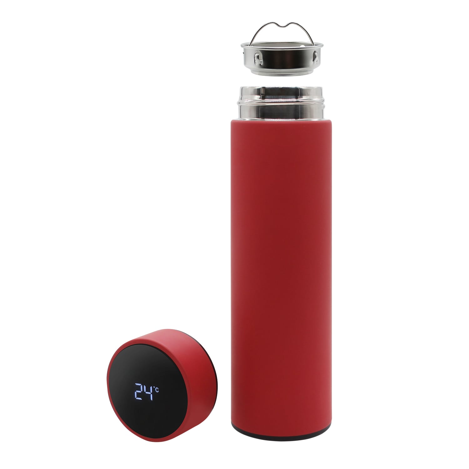 Термос Reactor софт-тач с датчиком температуры (красный)-2