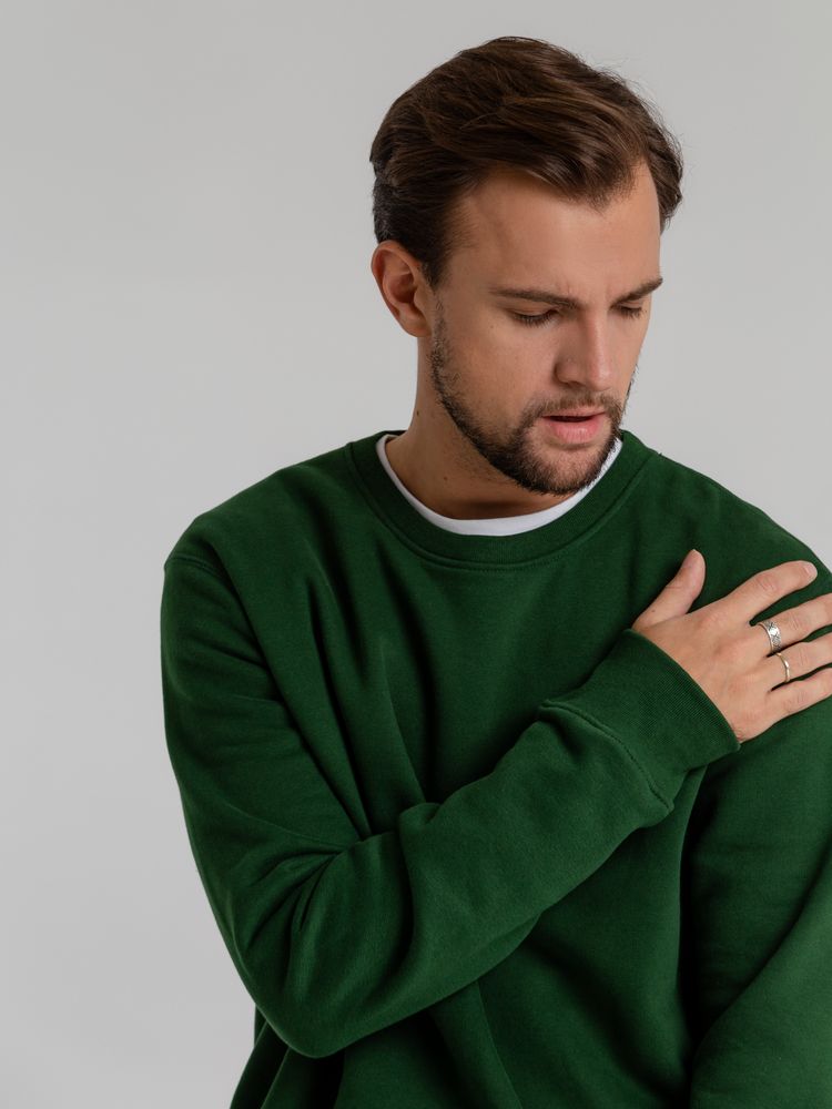 Свитшот унисекс King, темно-зеленый-4