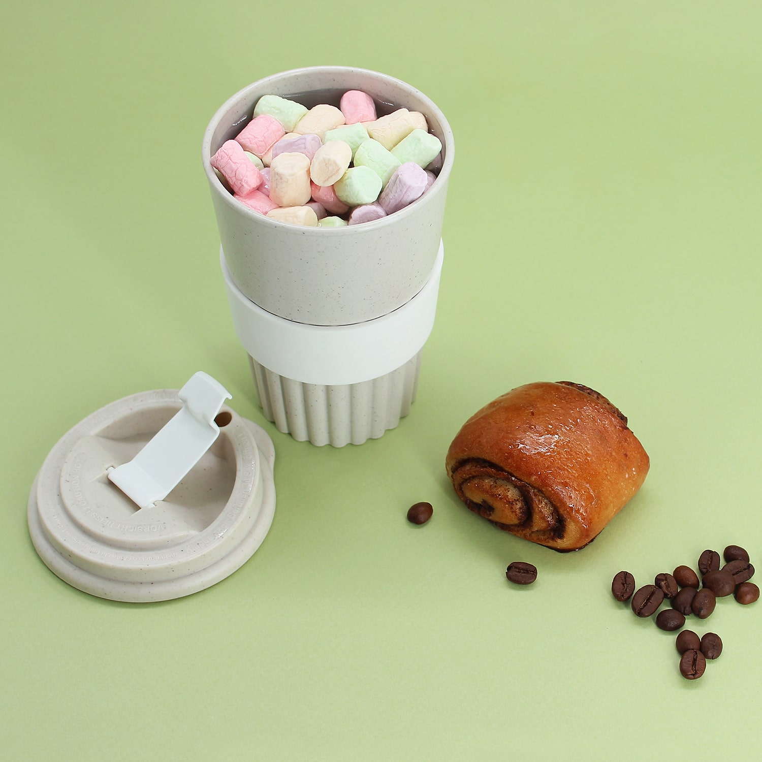 Стакан Classic Melange Green Line, 350 мл (белый)-3