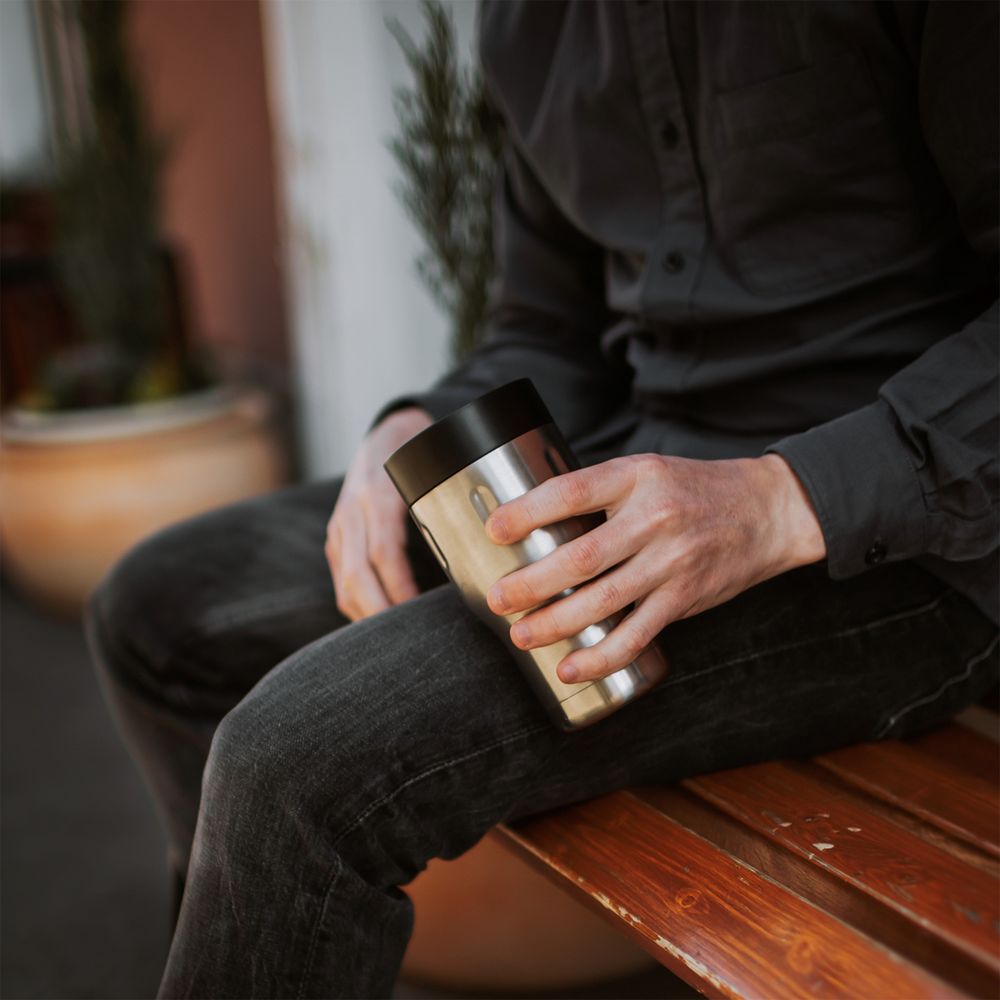 Термостакан Tumbler 350, вакуумный, стальной матовый-6