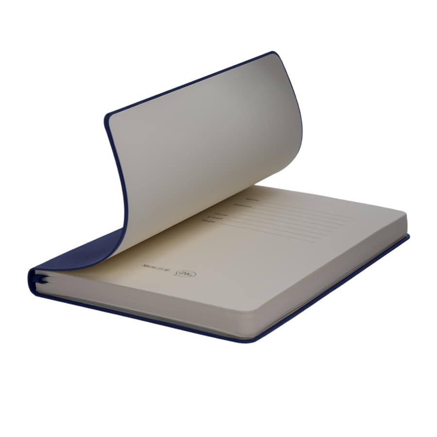 Бизнес-блокнот ALFI, A5, синий, мягкая обложка, в линейку, синий-4