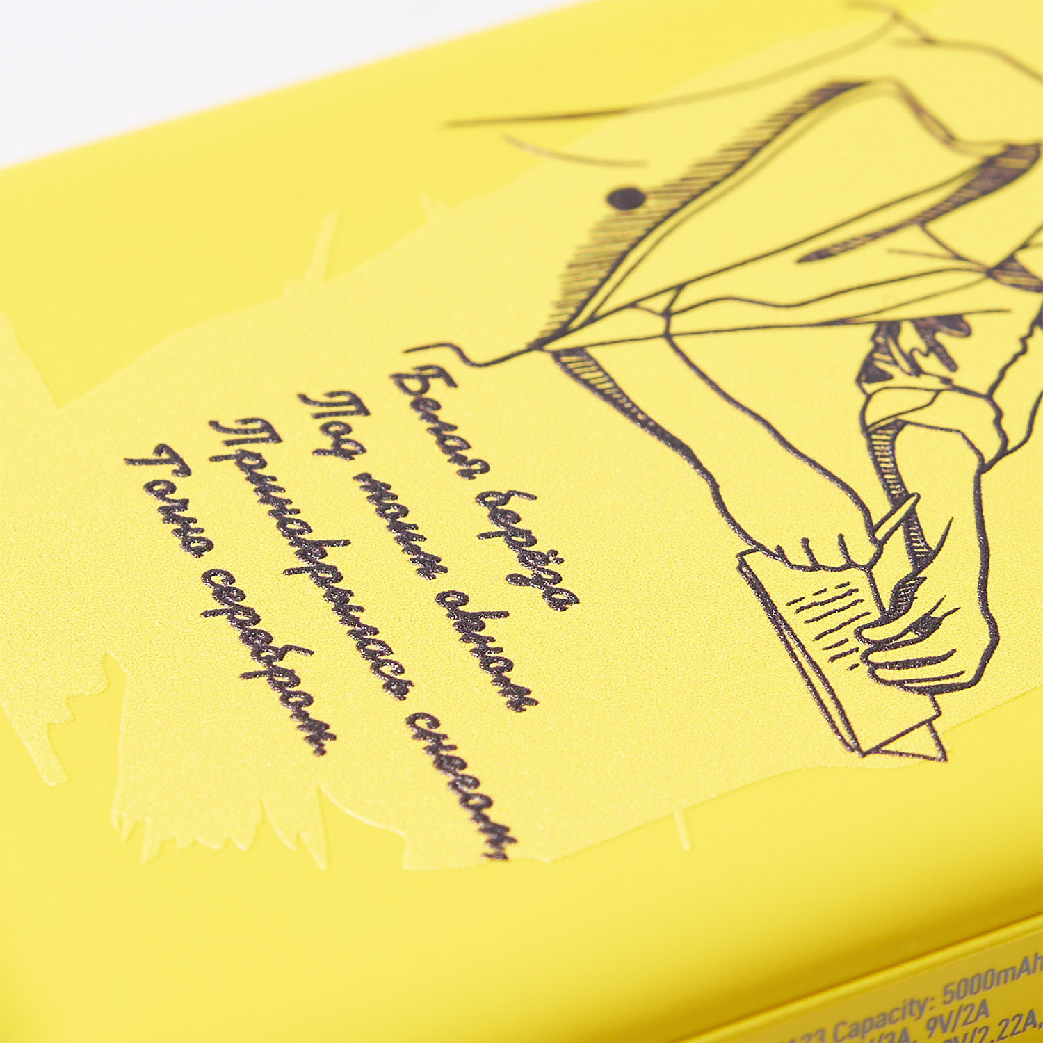 Внешний аккумулятор Ларго PD (Largo PD) 5000mAh с функцией беспроводной зарядки 15W, желтый-12