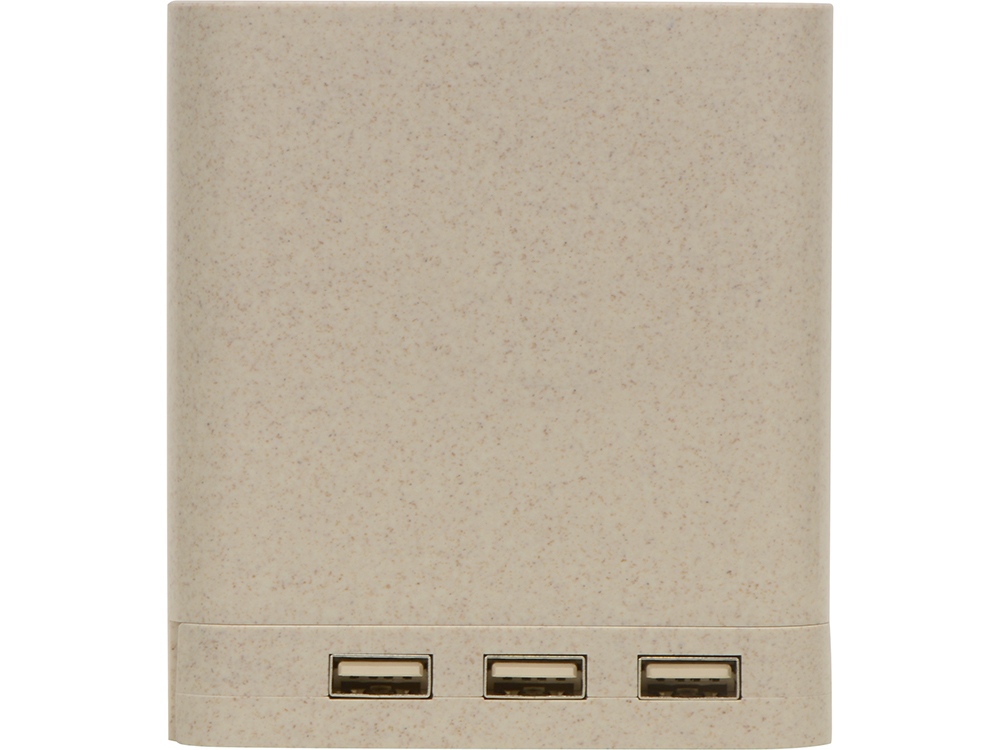 Настольный органайзер Cubic из пшеничного волокна с функцией беспроводной зарядки и выходами USB-6