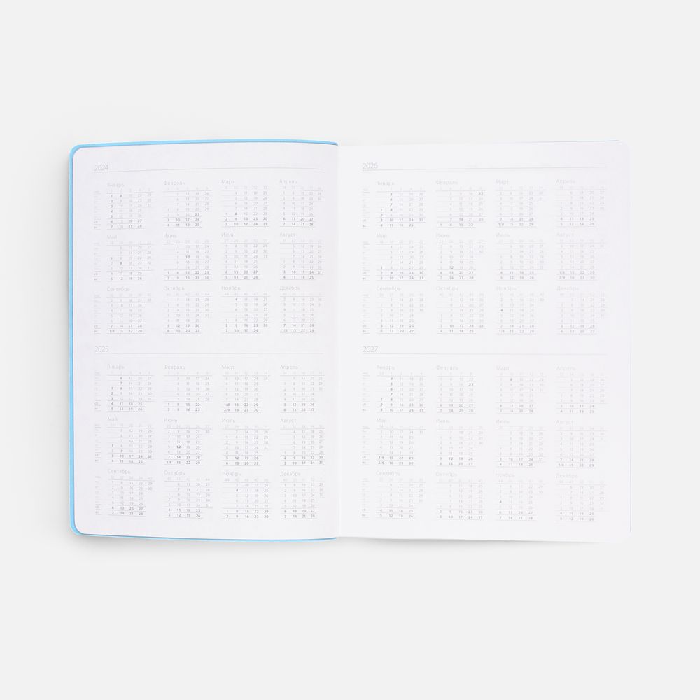 Ежедневник Flexpen Shall, недатированный, голубой-5