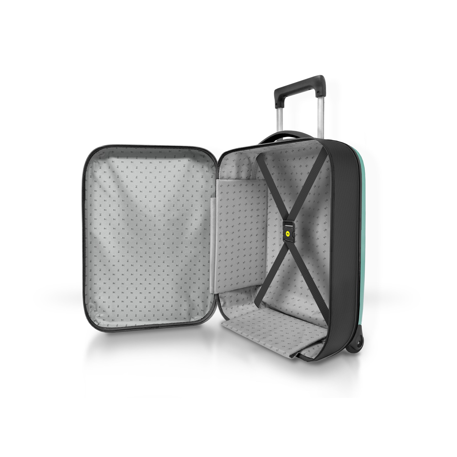 Чемодан складной Rollink Vega II 55x40x20 см, 2 колеса, бирюзовый-11