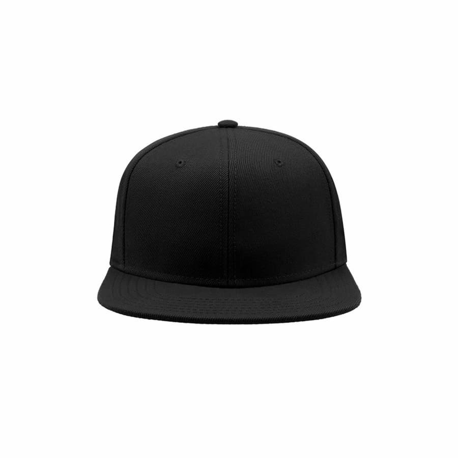 Бейсболка SNAP BACK, 6 клиньев, пластиковая застежка, черный-4