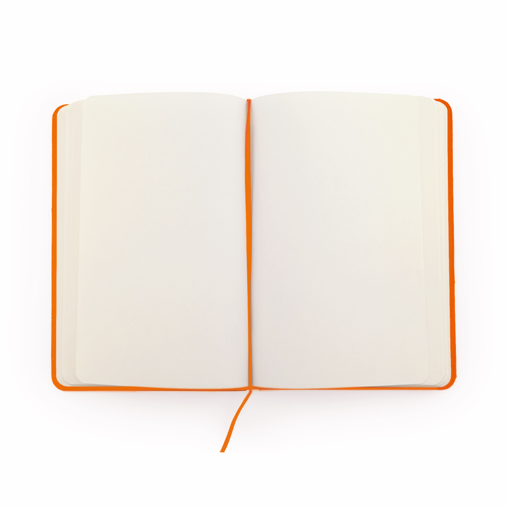 Блокнот A6 CORAL в твёрдом переплёте, Оранжевый-1