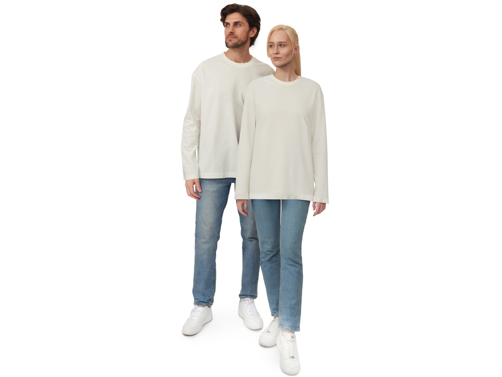 Лонгслив оверсайз Berlin унисекс, молочный-7