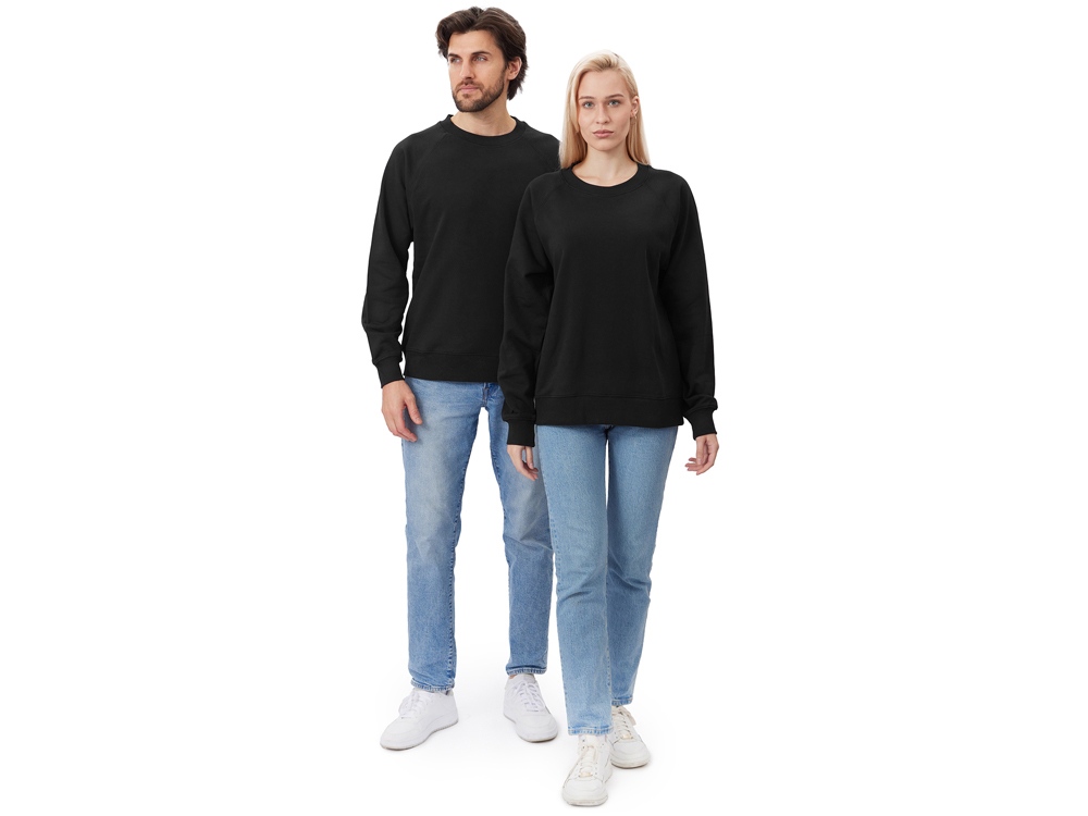 Свитшот оверсайз с рукавом реглан Belgrade, унисекс, черный-9