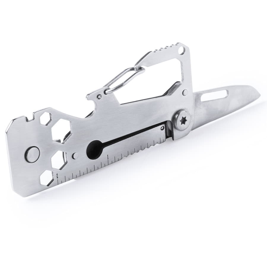 Мультиинструмент ROSECA, 13 функций,  алюминий/сталь нержавеющая, серебристый-1