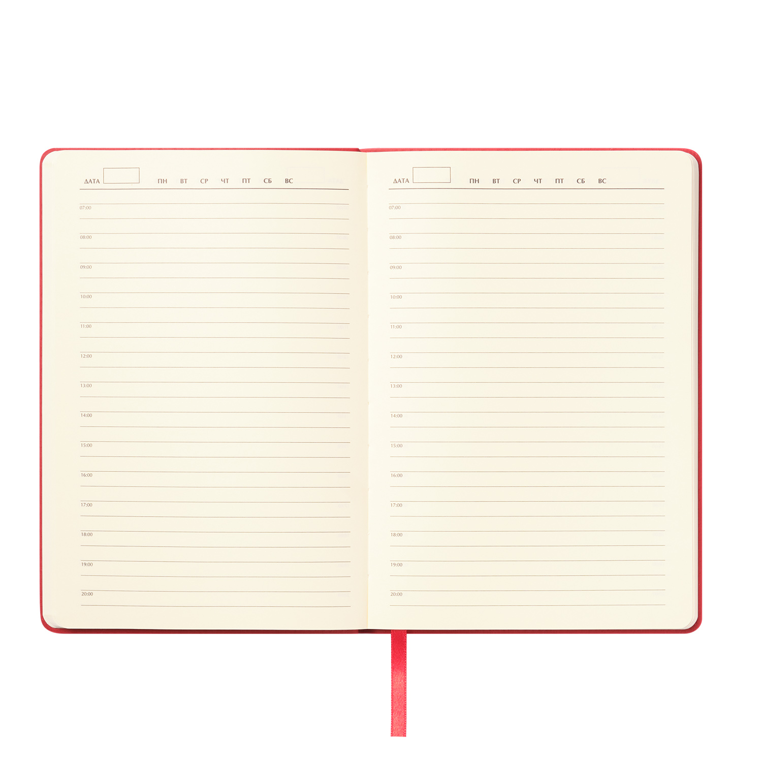 Ежедневник Verona недатированный, красный-6