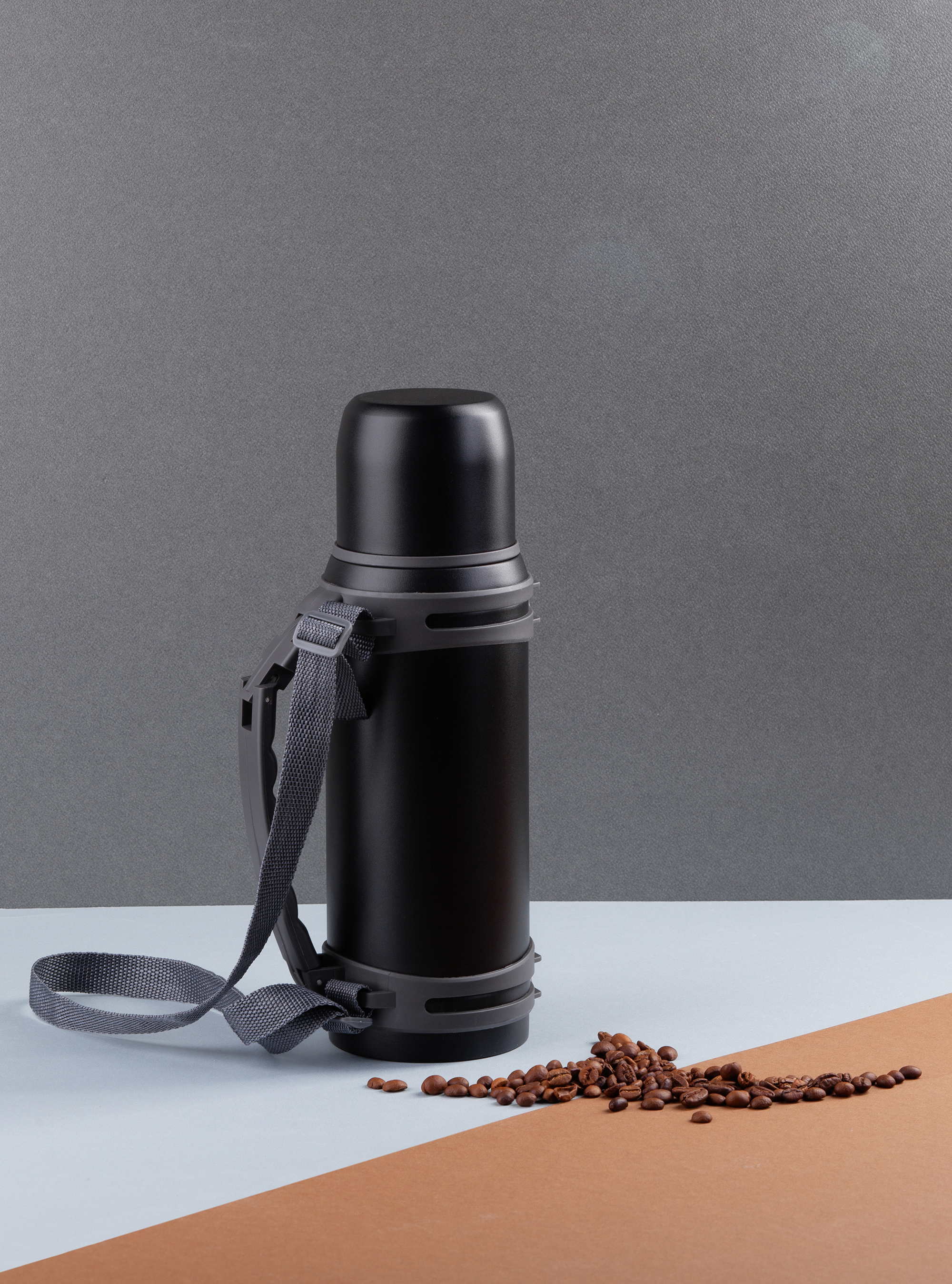 Термос "Сахалин" 1200 мл, покрытие пудра-1