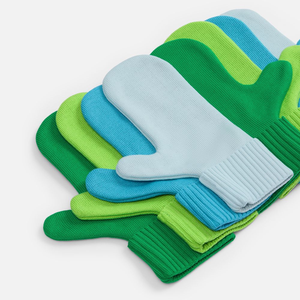 Варежки Yong, ярко-голубые-3