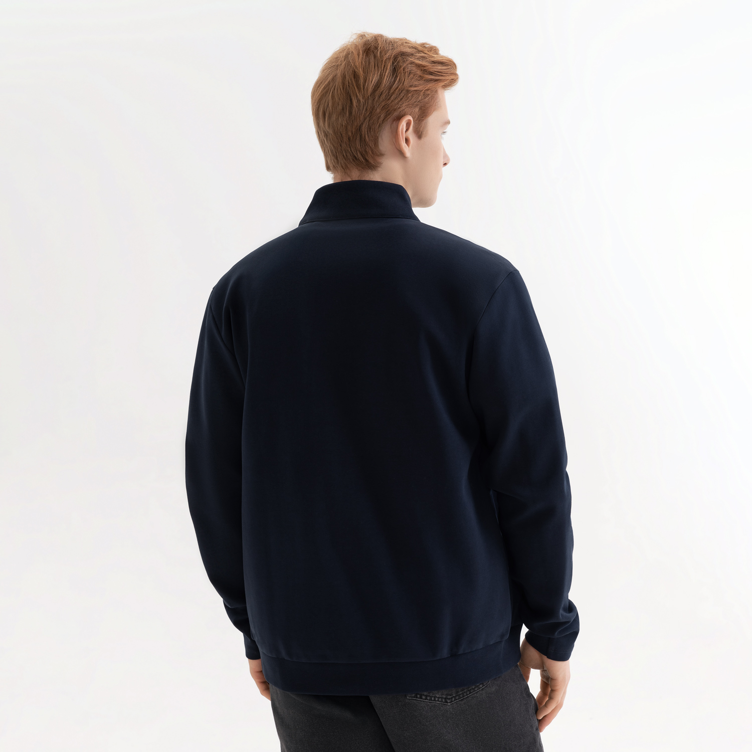 Толстовка на молнии ASTIN темно-синяя-3