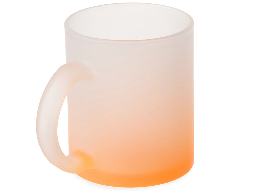 Стеклянная матовая кружка Омбре с градиентом для сублимации, оранжевый-1