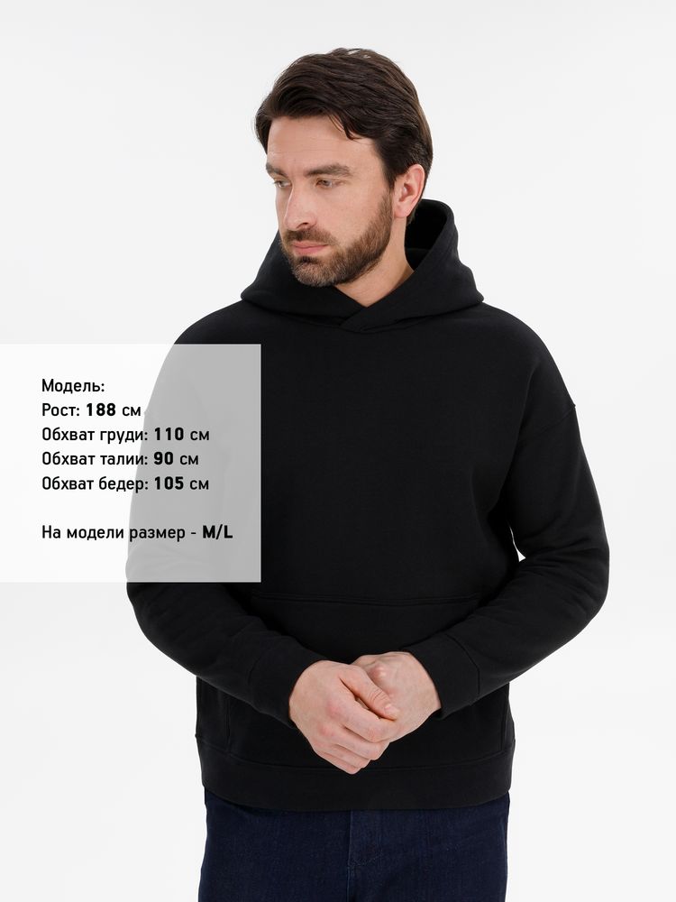 Худи оверсайз унисекс Snuggie, черное-3