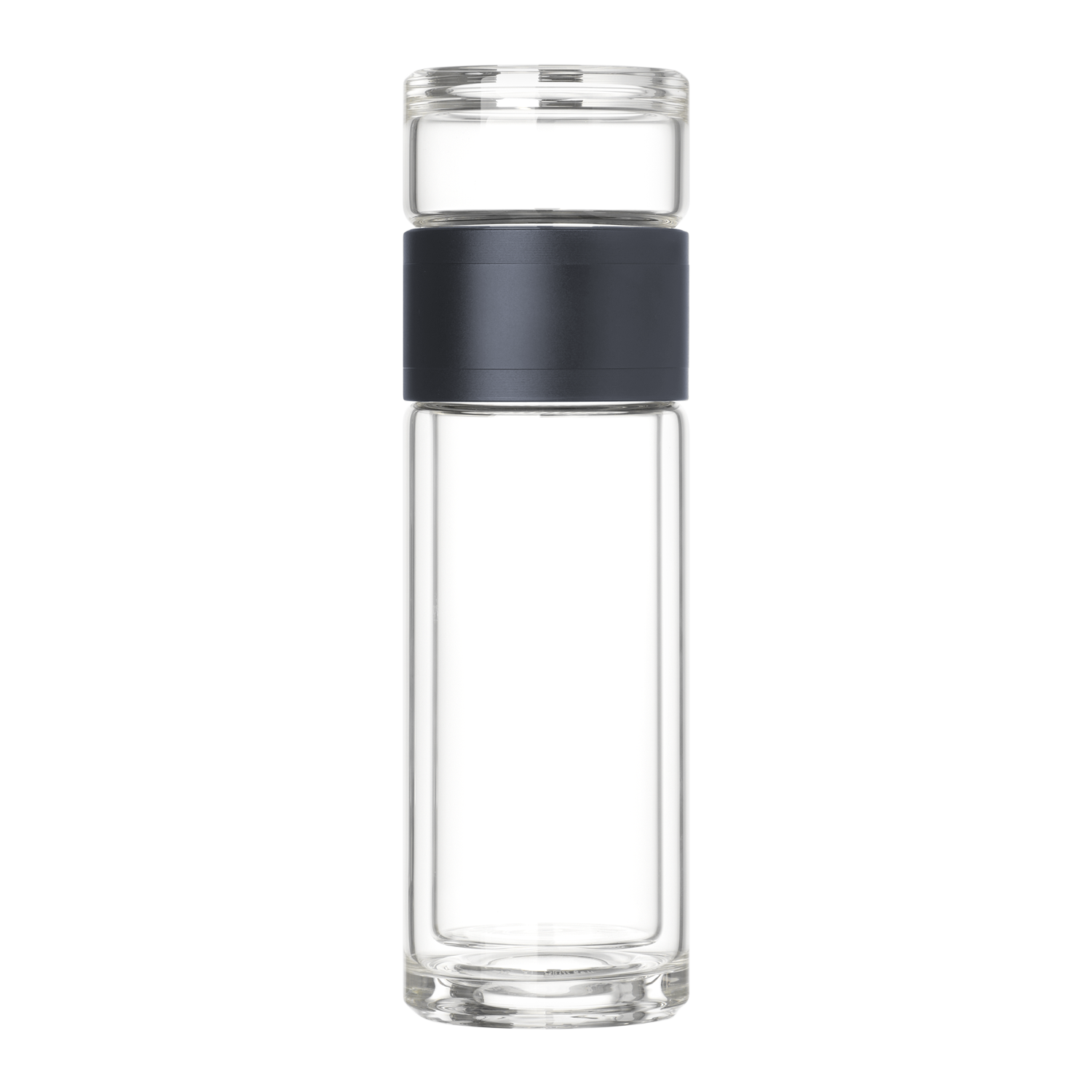 Бутылка стеклянная с двойными стенками Терсо (Terso), синяя-0