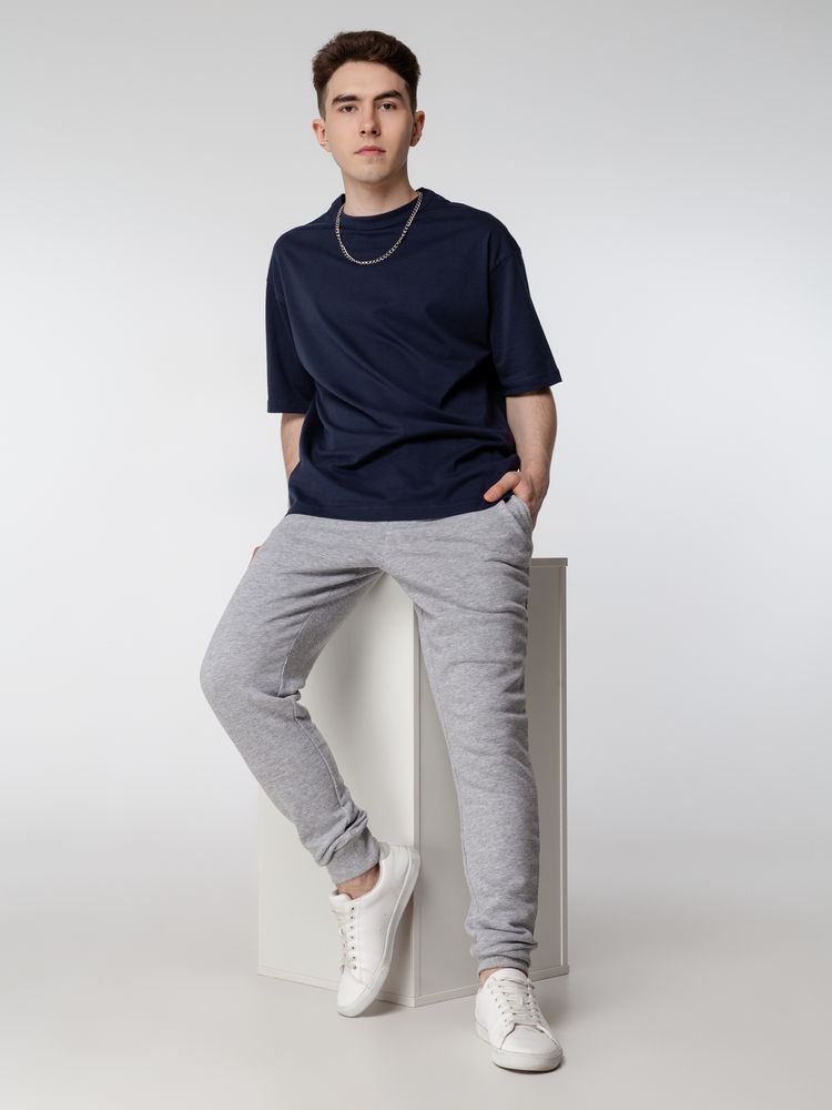 Футболка оверсайз мужская Boxy Men, синяя (джинс)-5