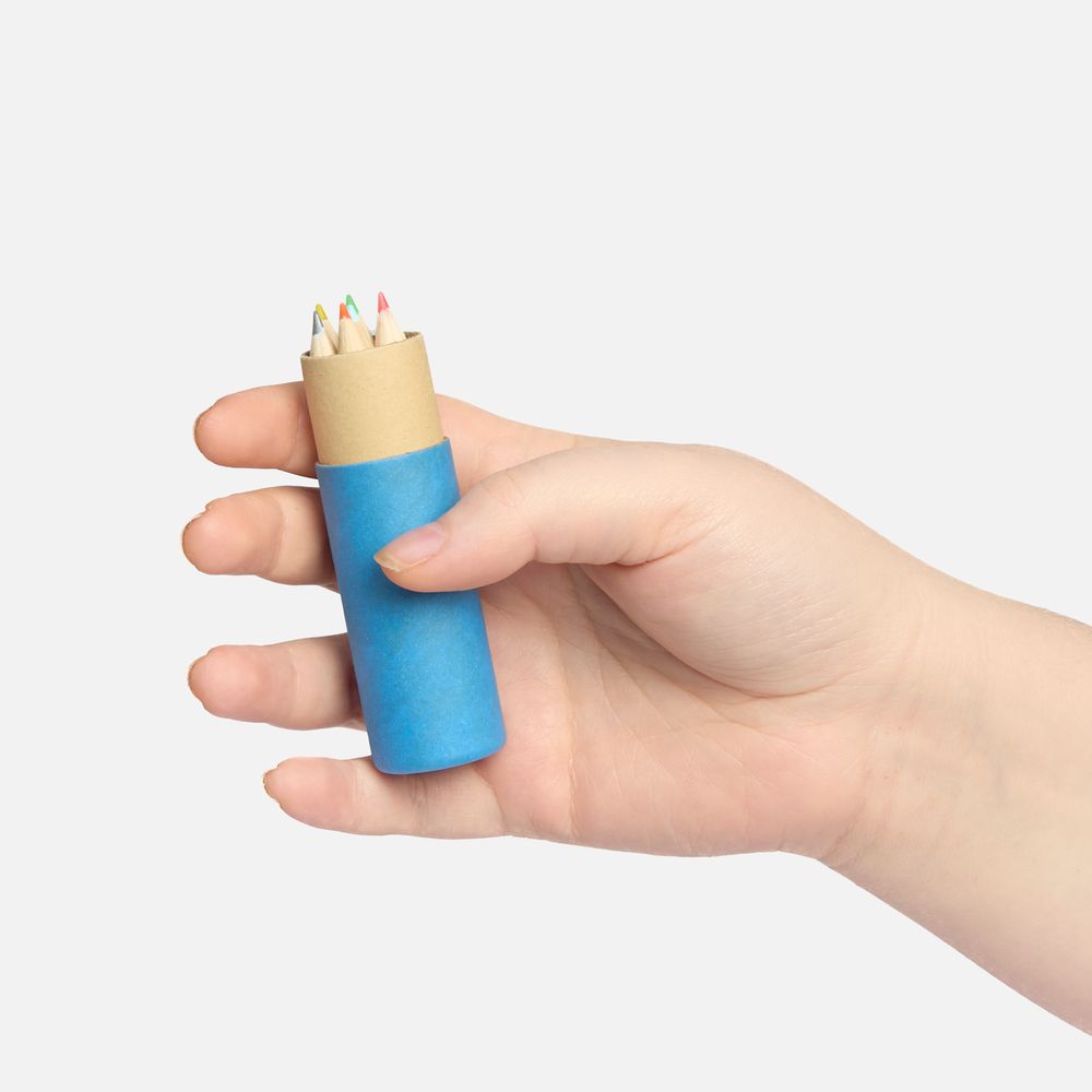 Набор цветных карандашей Kiddo с точилкой, голубой с оранжевым-2