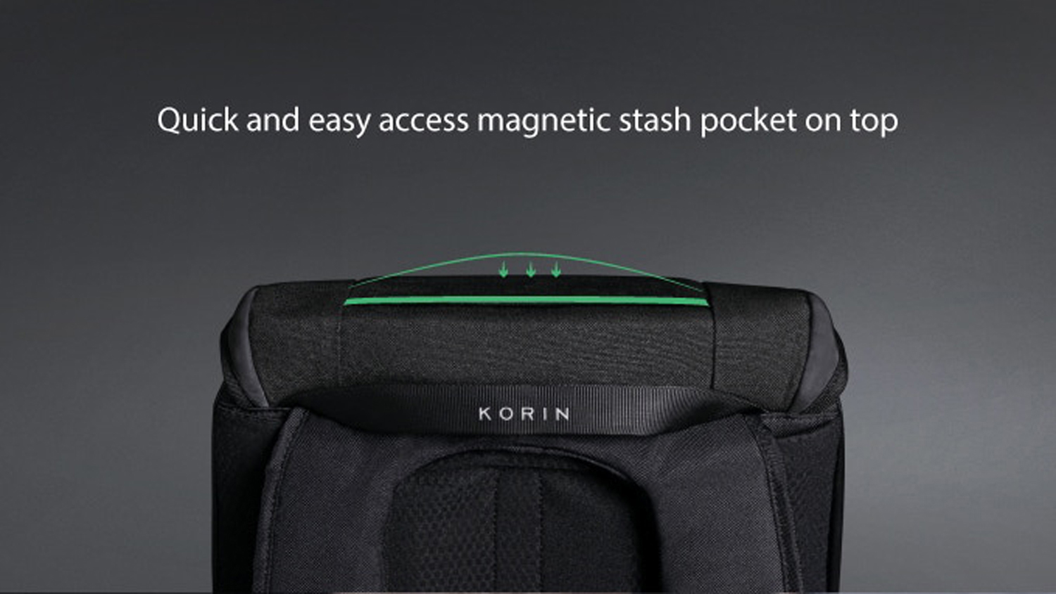 Рюкзак KORIN ClickPack X 45х32х15,5 см, с клапаном, черный-15