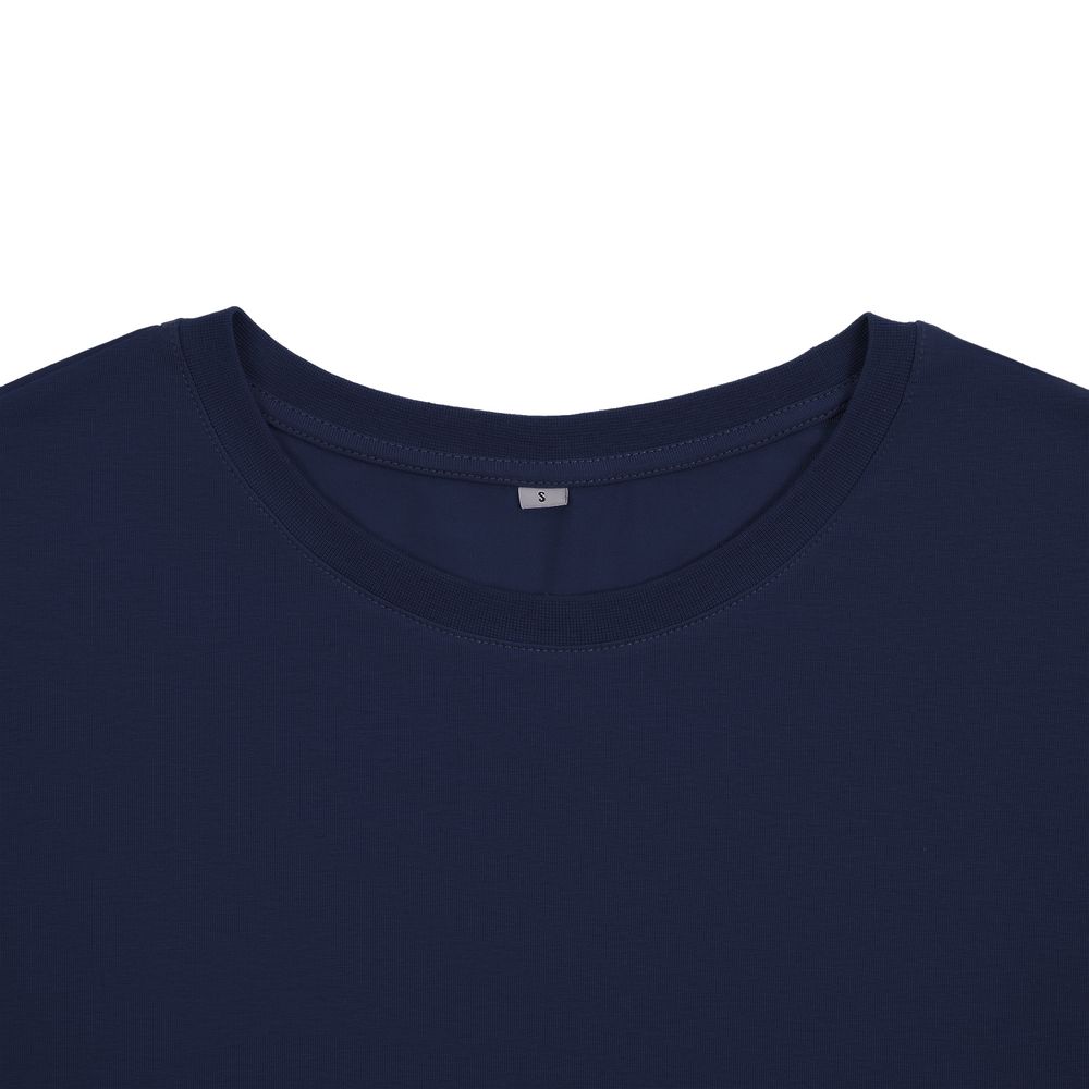 Футболка унисекс оверсайз Crosstown, темно-синяя-3