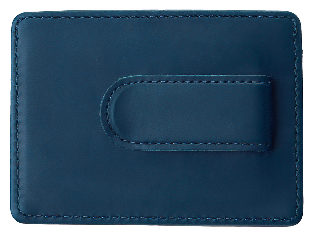 Картхолдер для двух карт и наличных денег с зажимом Crave, темно-синий-2