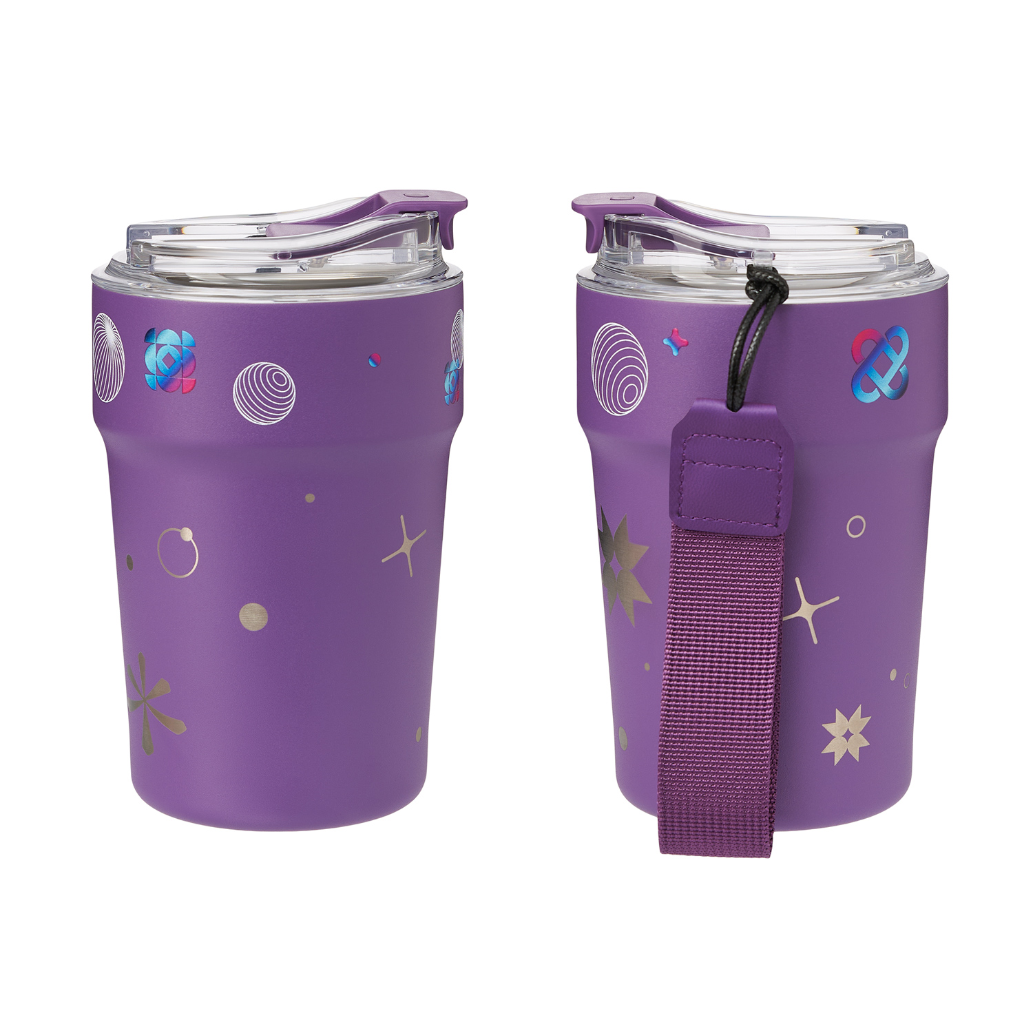 Термокружка вакуумная Monaco, фиолетовая-11