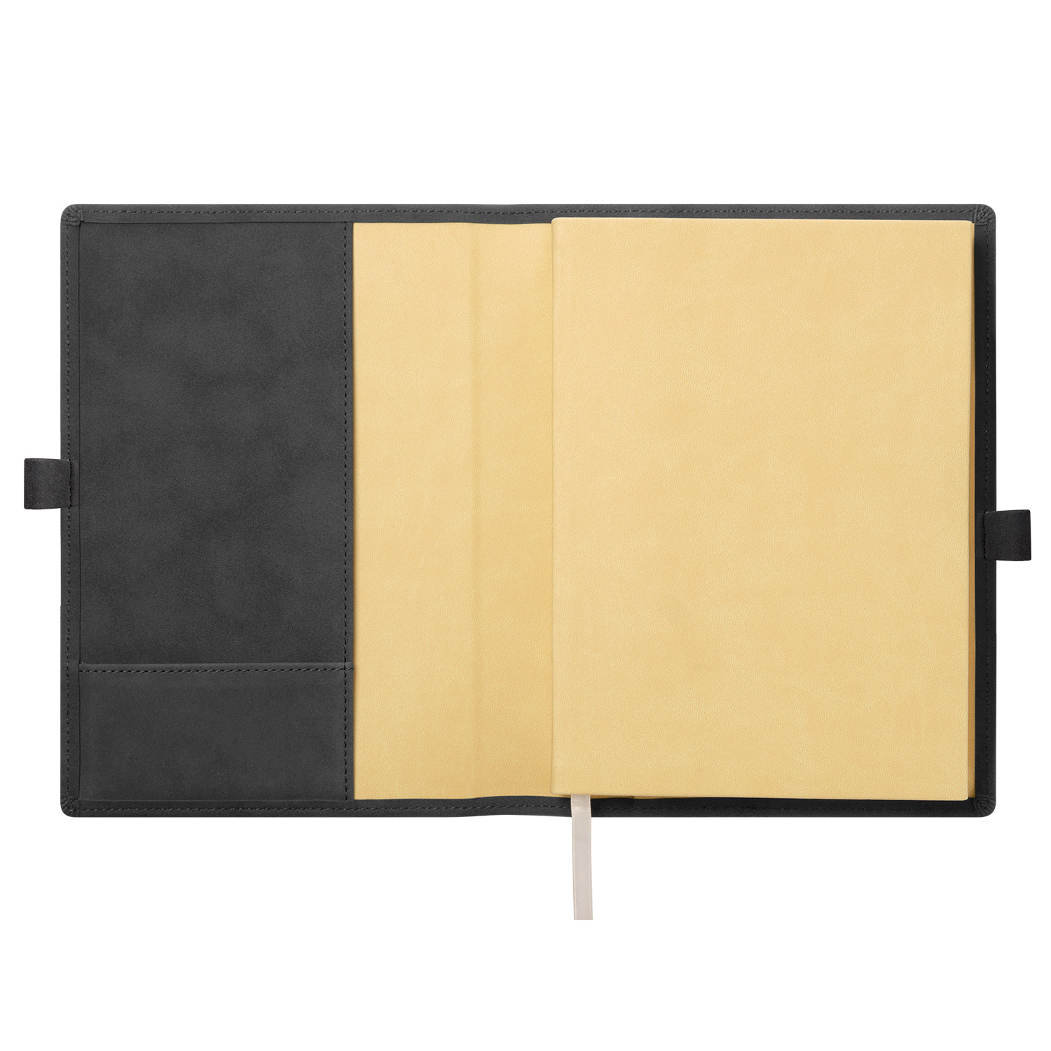 Ежедневник-портфолио Клип (Clip NEO) недатированный в подарочной коробке, черный (в комплекте ручка Tesoro серебро)-6