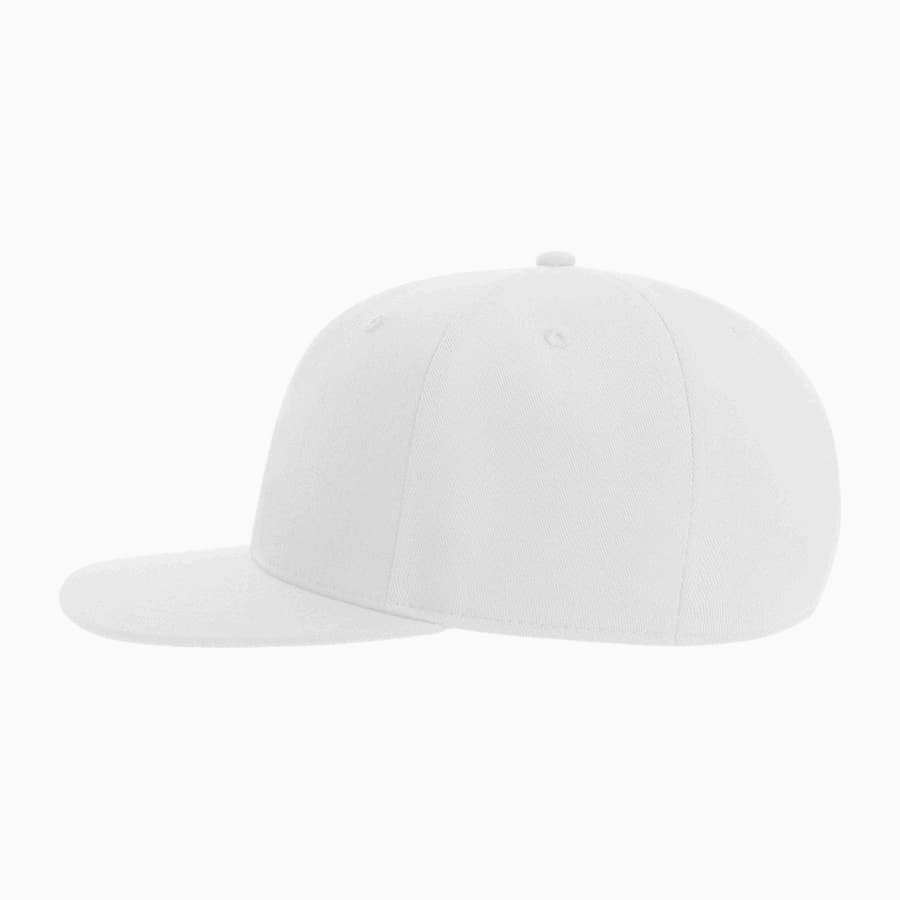 Бейсболка JAMES,6 клиньев,плоский козырек,ПВС застежка, белый-3