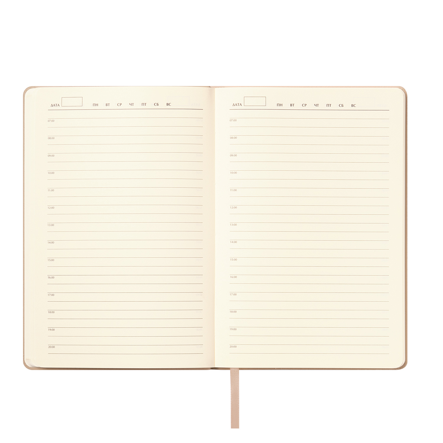 Ежедневник Verona недатированный, бежевый-6