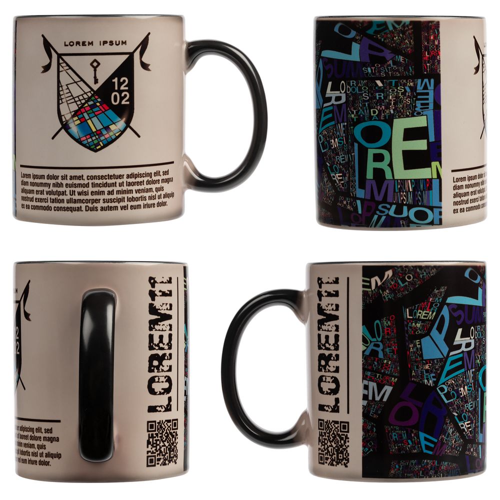 Кружка «Хамелеон», глянцевая, черная-4