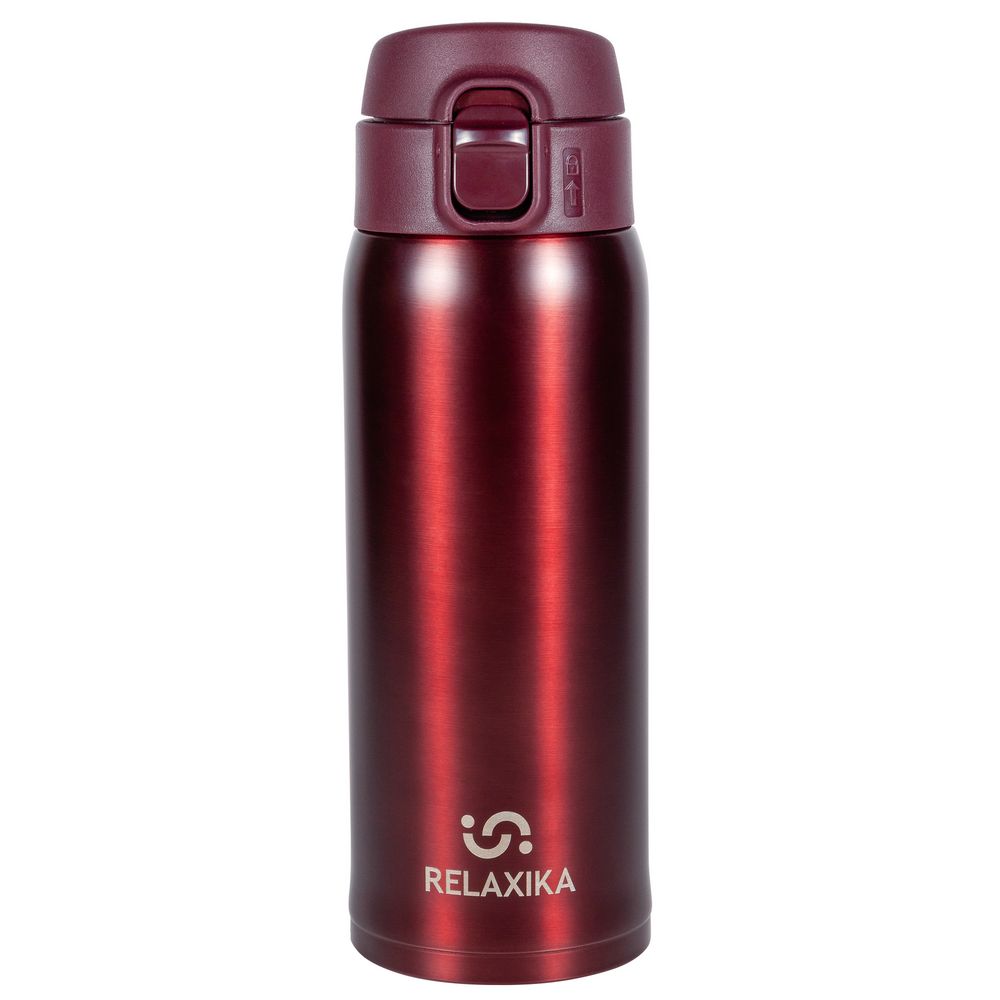 Термокружка Relaxika, бордовая-0